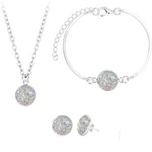 *New!* White Druzy 3-Piece Jewelry Set